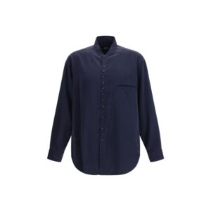 Giorgio Armani Blue Silk Dress Shirt