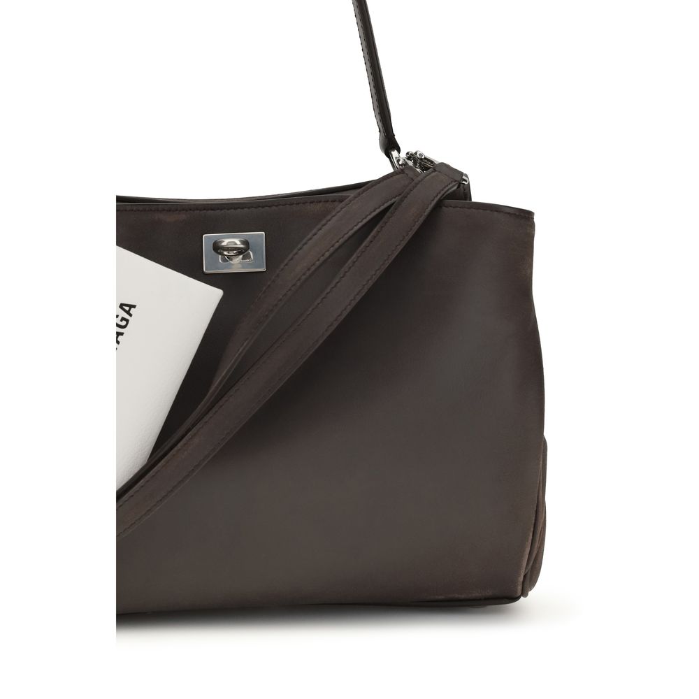 Balenciaga Brown Calf Leather Bos Taurus Shoulder Bag - immagine 4