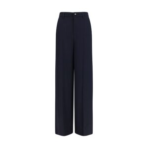 Gucci Blue Viscose Casual Pants