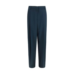 Giorgio Armani Blue Silk Casual Pants