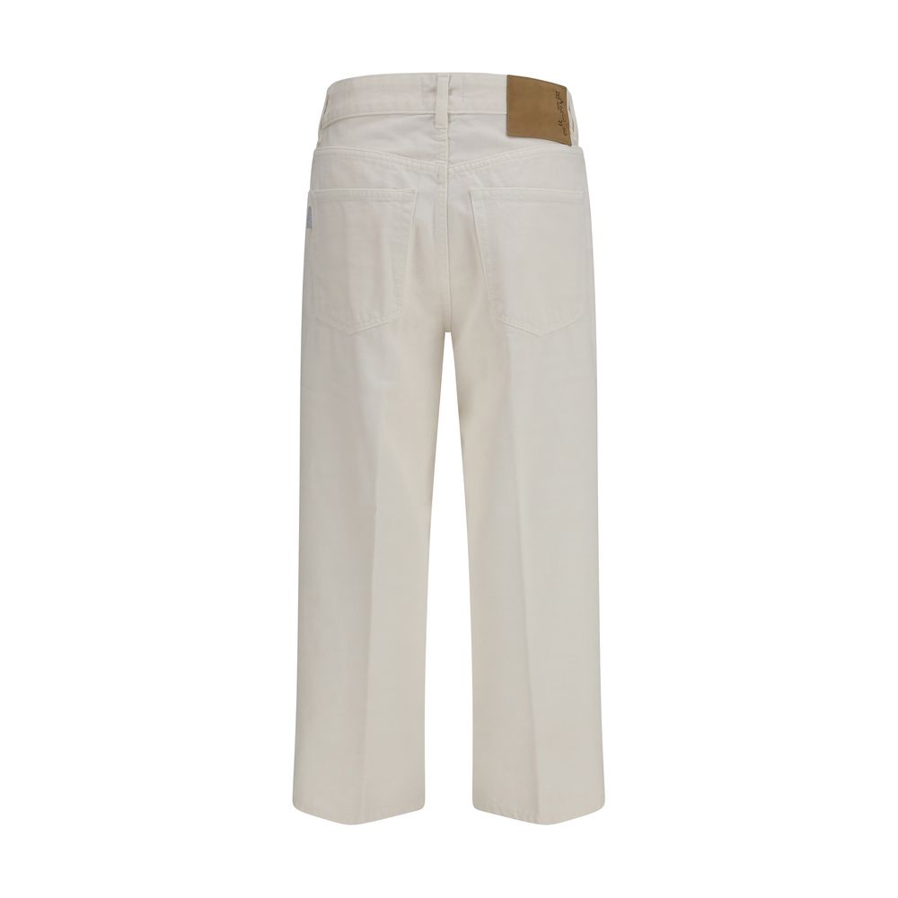 Haikure White Cotton Relaxed Fit Jeans - immagine 2