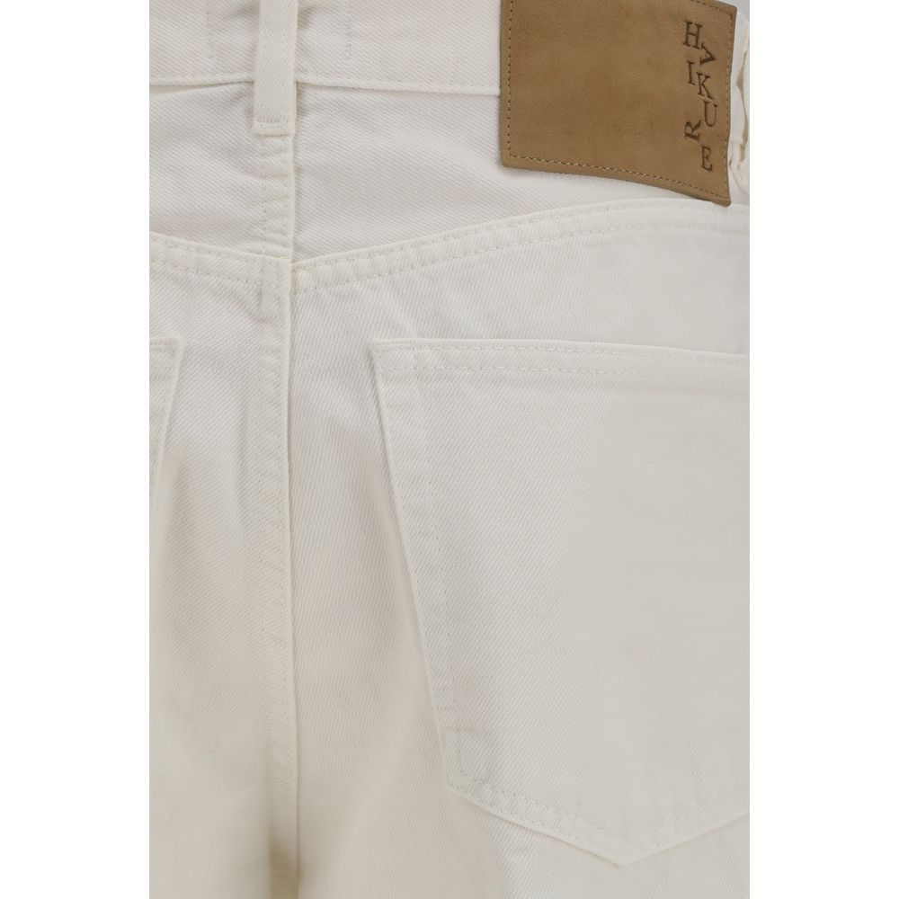 Haikure White Cotton Relaxed Fit Jeans - immagine 3