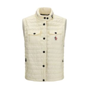 Moncler Grenoble Beige Polyamide Sleeveless Jacket
