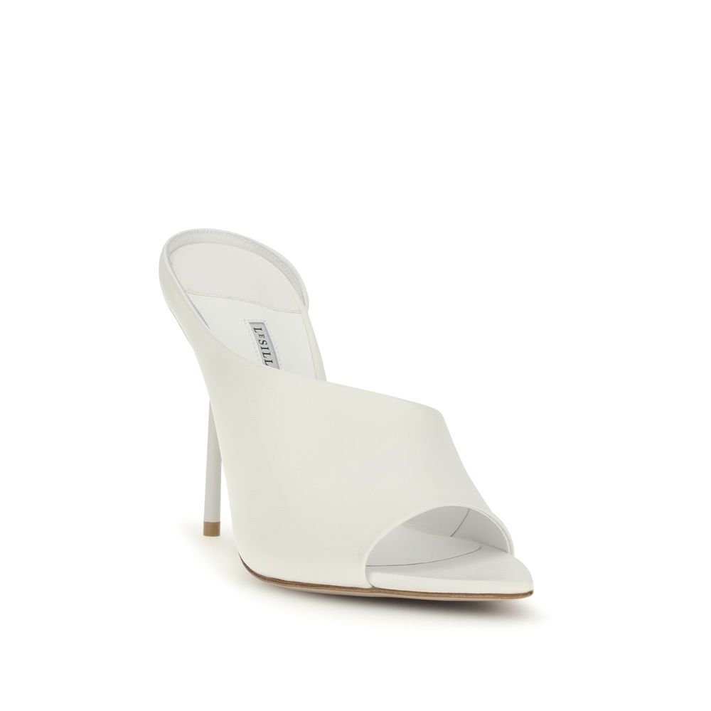 LE SILLA White Calf Leather Bos Taurus Stiletto Heel Sandals - immagine 2