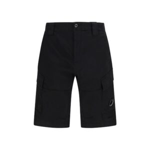 C.P. Company Black Cotton Bermuda Shorts