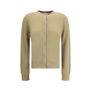 Burberry Brown Wool Oves Aries Cardigan
