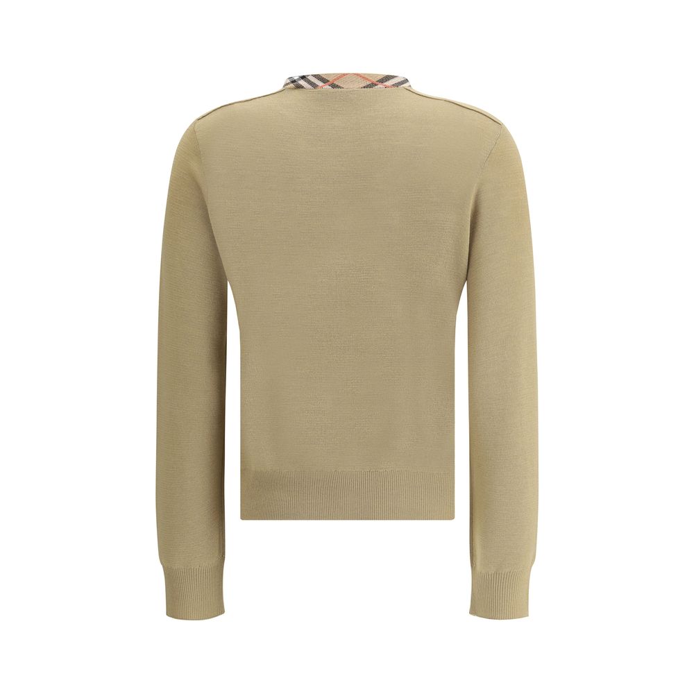 Burberry Brown Wool Oves Aries Cardigan - immagine 2
