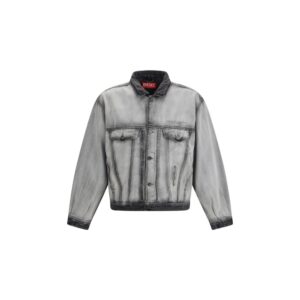 Diesel Gray Cotton Denim Jacket