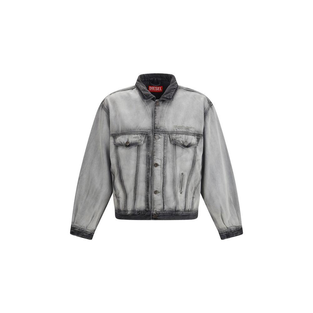 Diesel Gray Cotton Denim Jacket