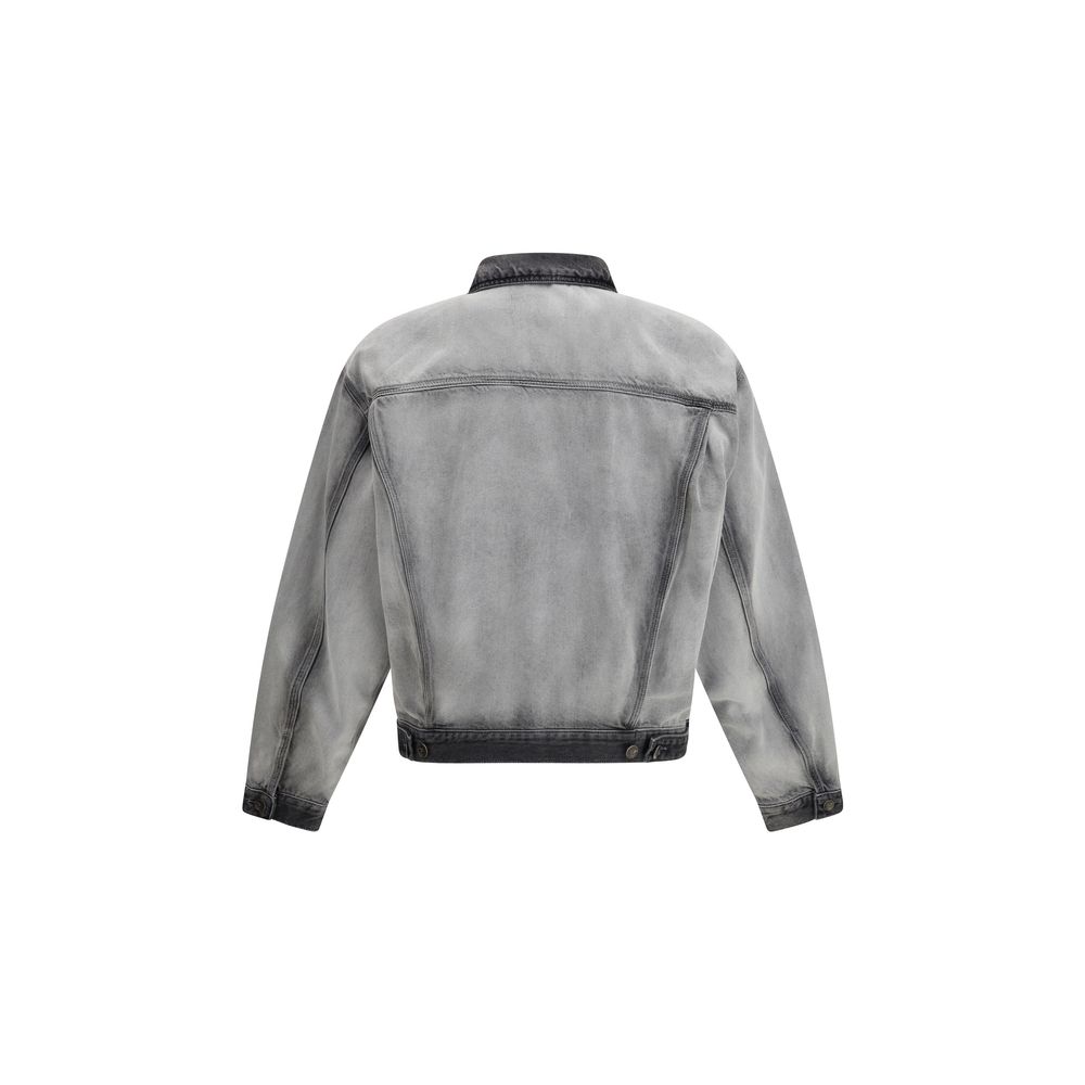 Diesel Gray Cotton Denim Jacket - immagine 2