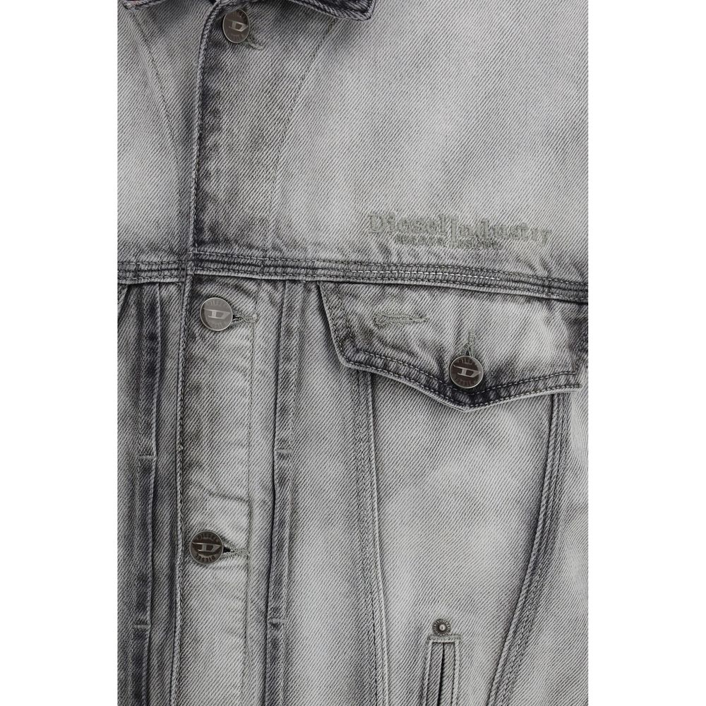 Diesel Gray Cotton Denim Jacket - immagine 3