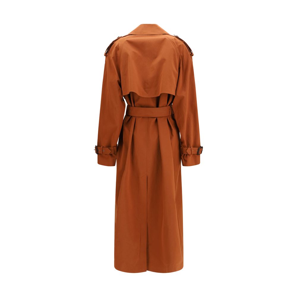 Saint Laurent Brown Cotton Trench Coat - immagine 2