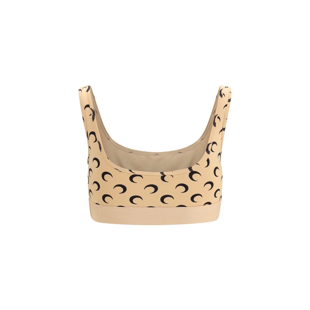 Marine Serre Beige Polyamide Sport Bra - immagine 2