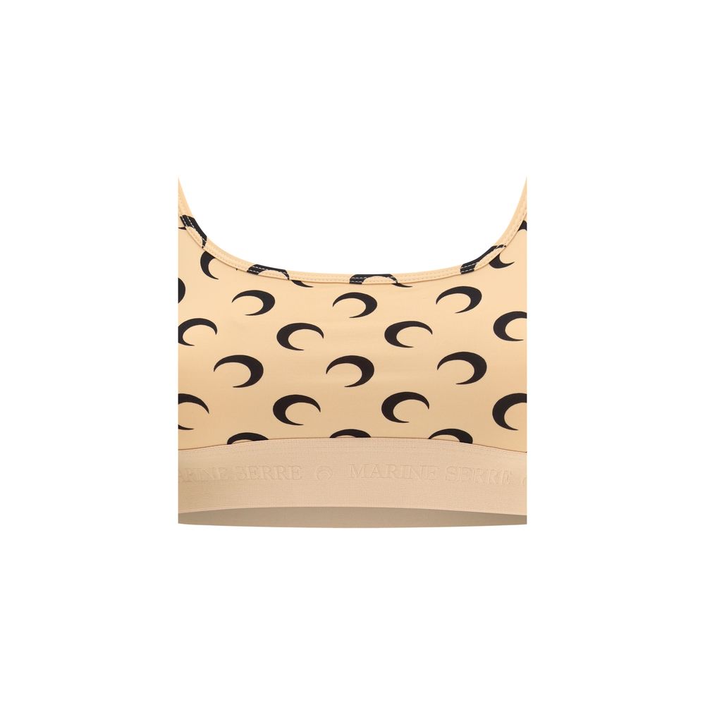 Marine Serre Beige Polyamide Sport Bra - immagine 3