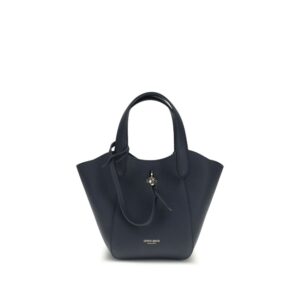Giorgio Armani Blue Calf Leather Bos Taurus Handbag