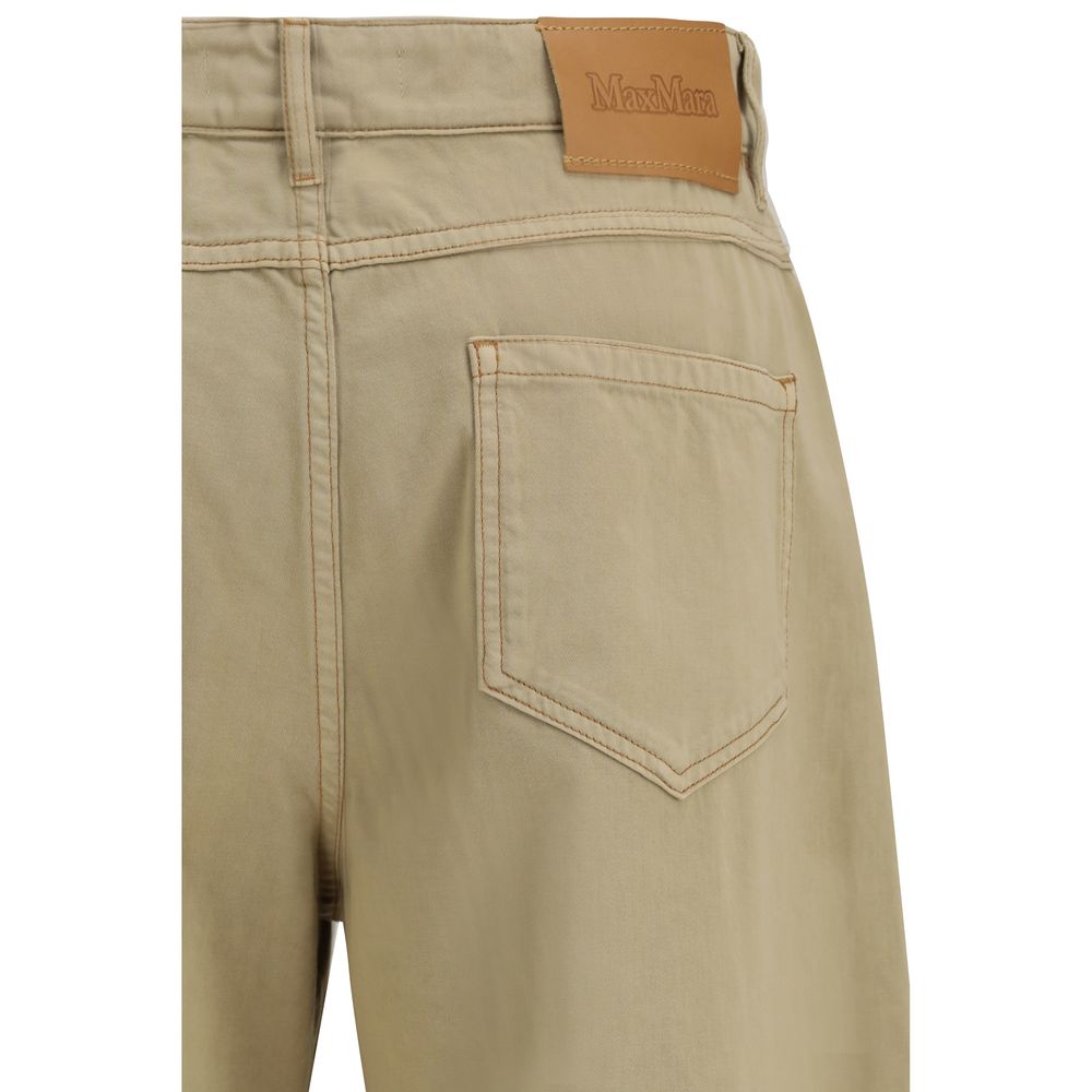 Max Mara Beige Cotton Casual Pants - immagine 3