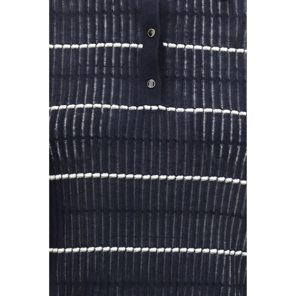 Max Mara Blue Silk Polo Shirt - immagine 3