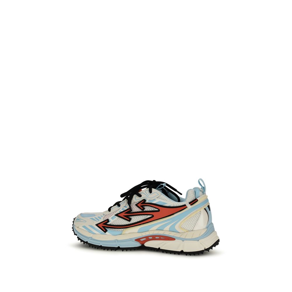 Off-White Blue Calf Leather Bos Taurus Athletic Sneakers - immagine 3