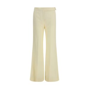 Max Mara Beige Viscose Flared Pants