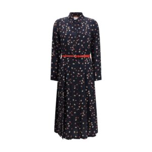 Max Mara Blue Silk Casual Dress