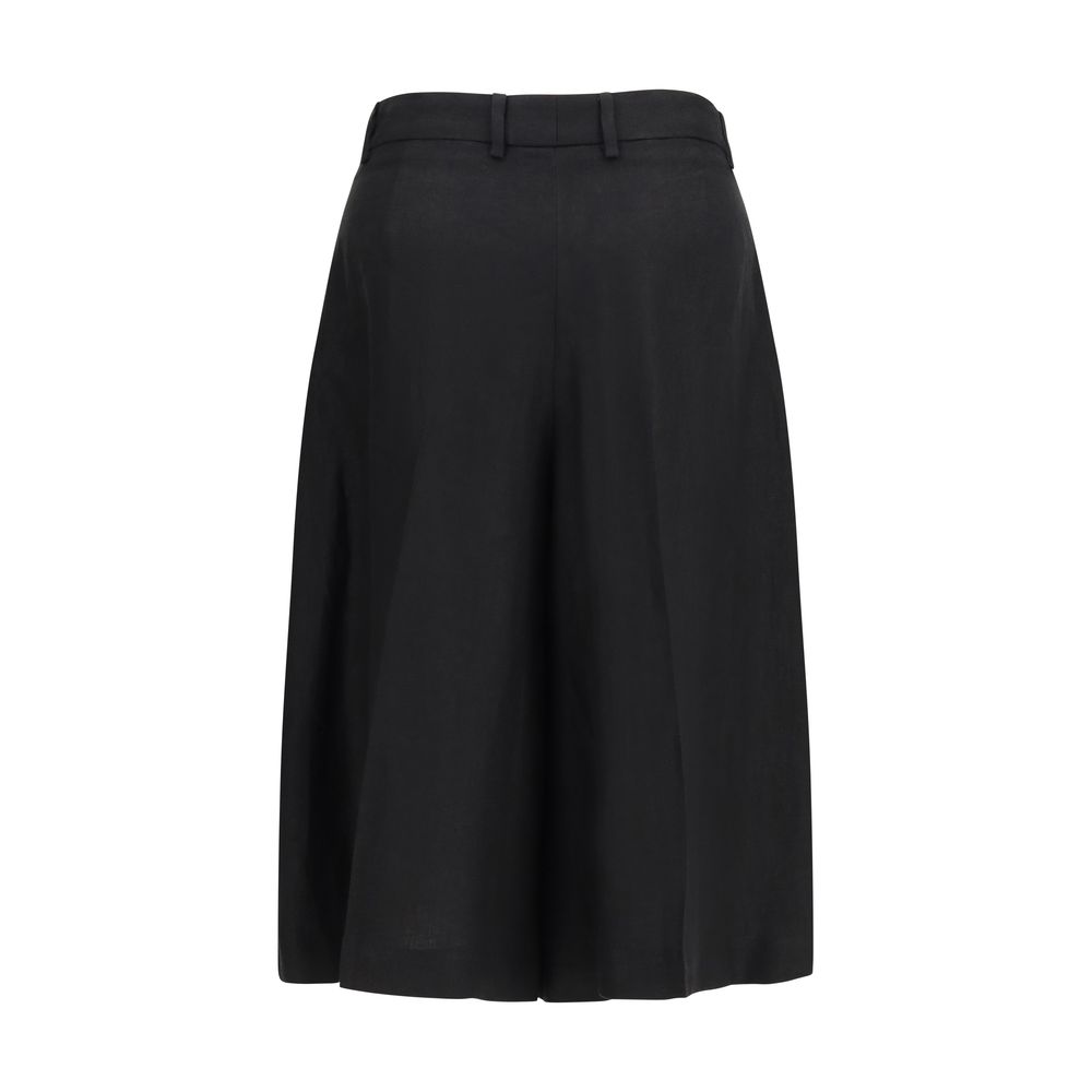 Lardini Black Viscose Bermuda Shorts - immagine 2