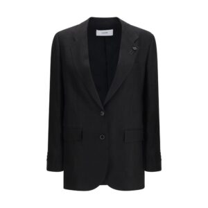 Lardini Black Linen Blazer