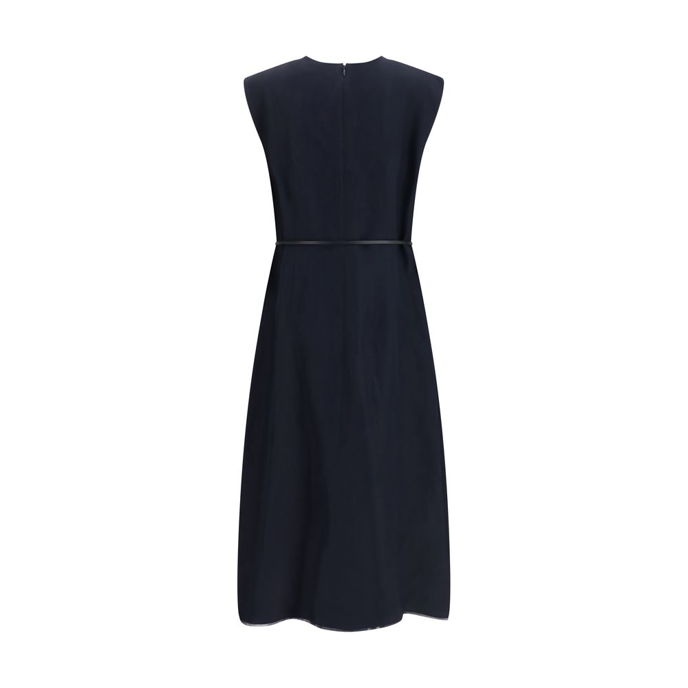 Fabiana Filippi Blue Viscose Long Dress - immagine 2