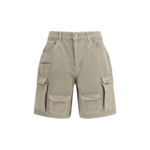 Represent Beige Cotton Bermuda Shorts