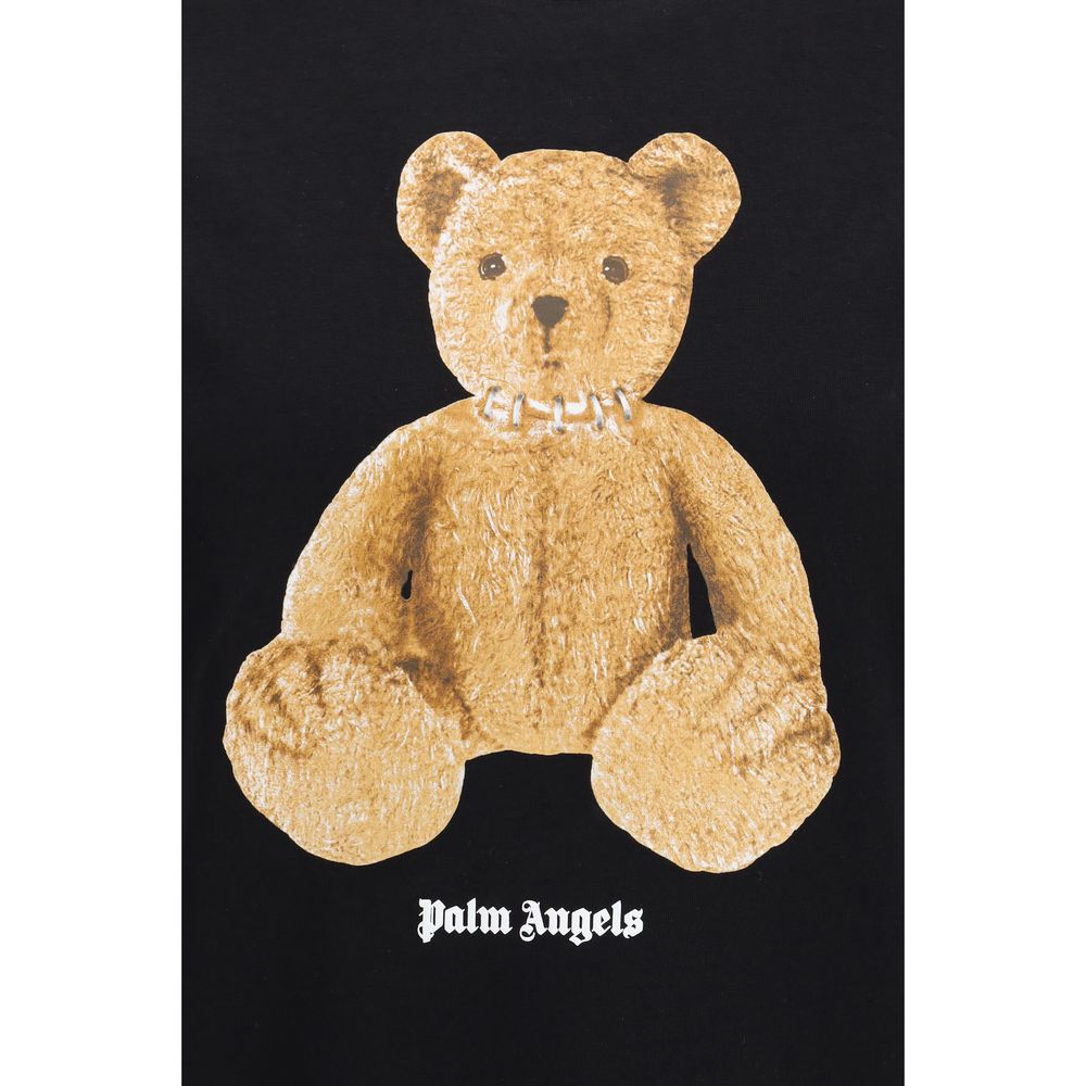 Palm Angels Black Cotton T-Shirt - immagine 3