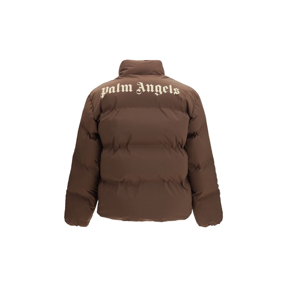 Palm Angels Brown Polyamide Full-Length Jacket - immagine 2