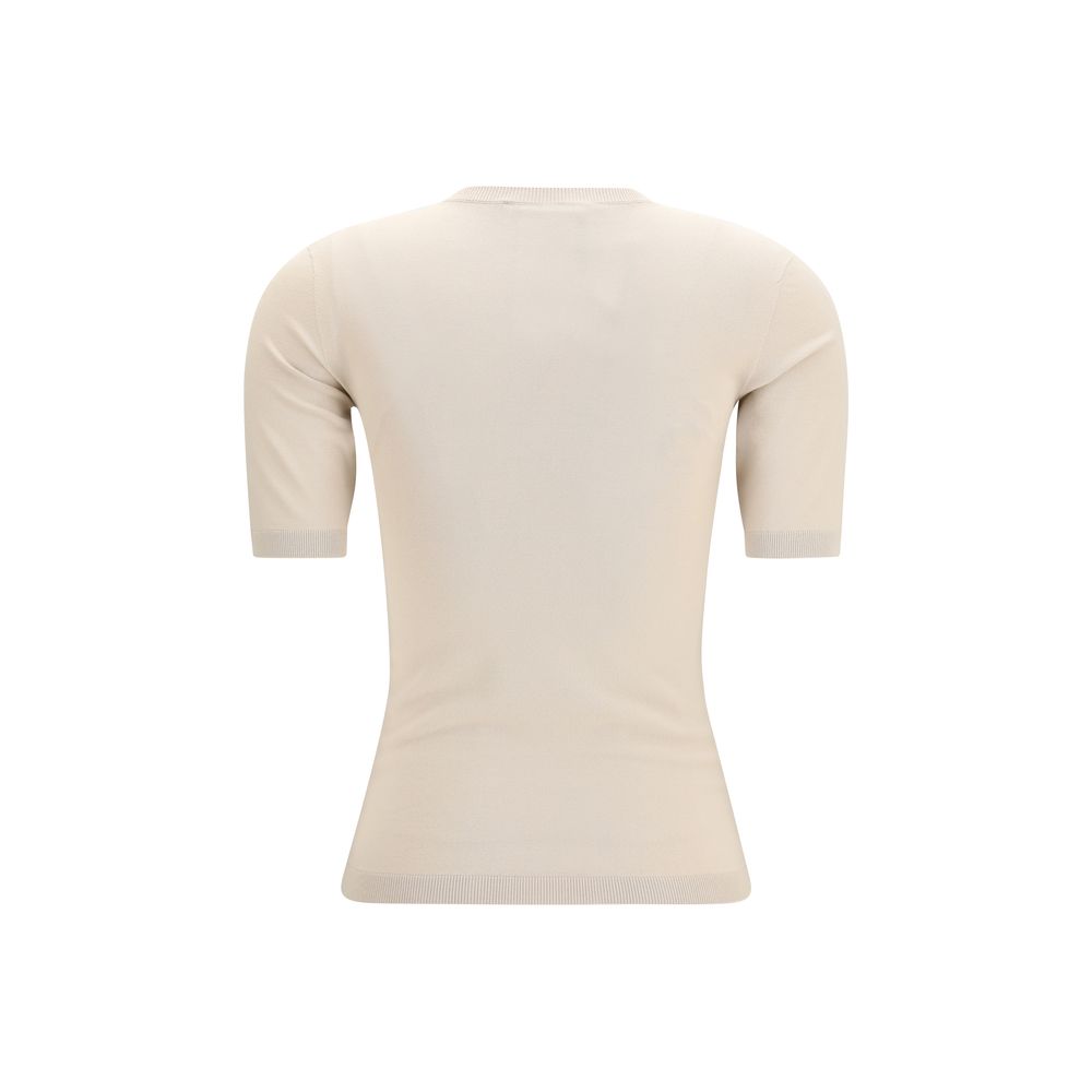Max Mara Beige Viscose T-Shirt - immagine 2