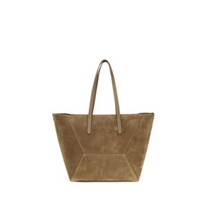 Brunello Cucinelli Beige Calf Leather Bos Taurus Shoulder Bag