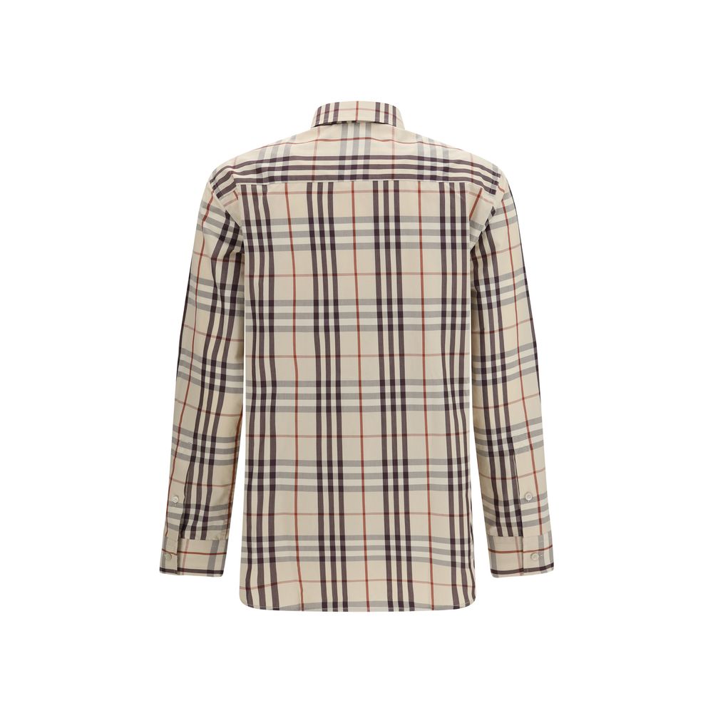 Burberry Beige Cotton Pattern Shirt - immagine 2