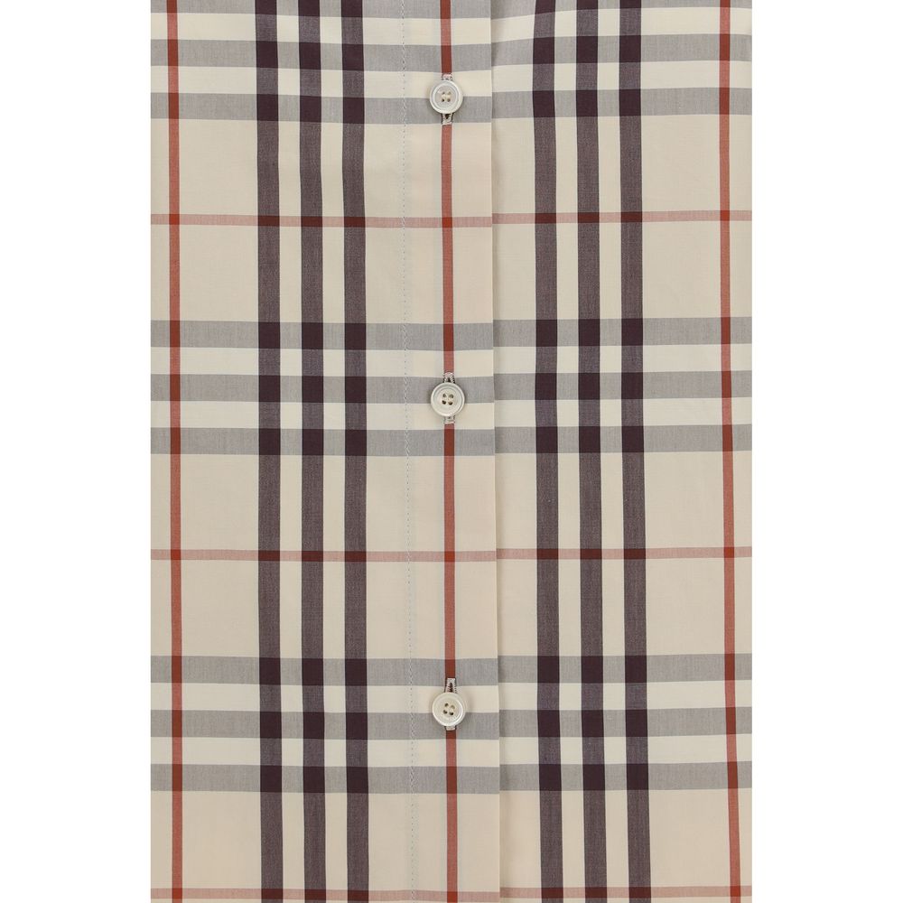 Burberry Beige Cotton Pattern Shirt - immagine 3