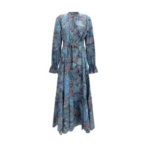 Etro Blue Cotton Casual Dress