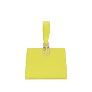 Ferragamo Bicolor Calf Leather Bos Taurus Clutch Bag