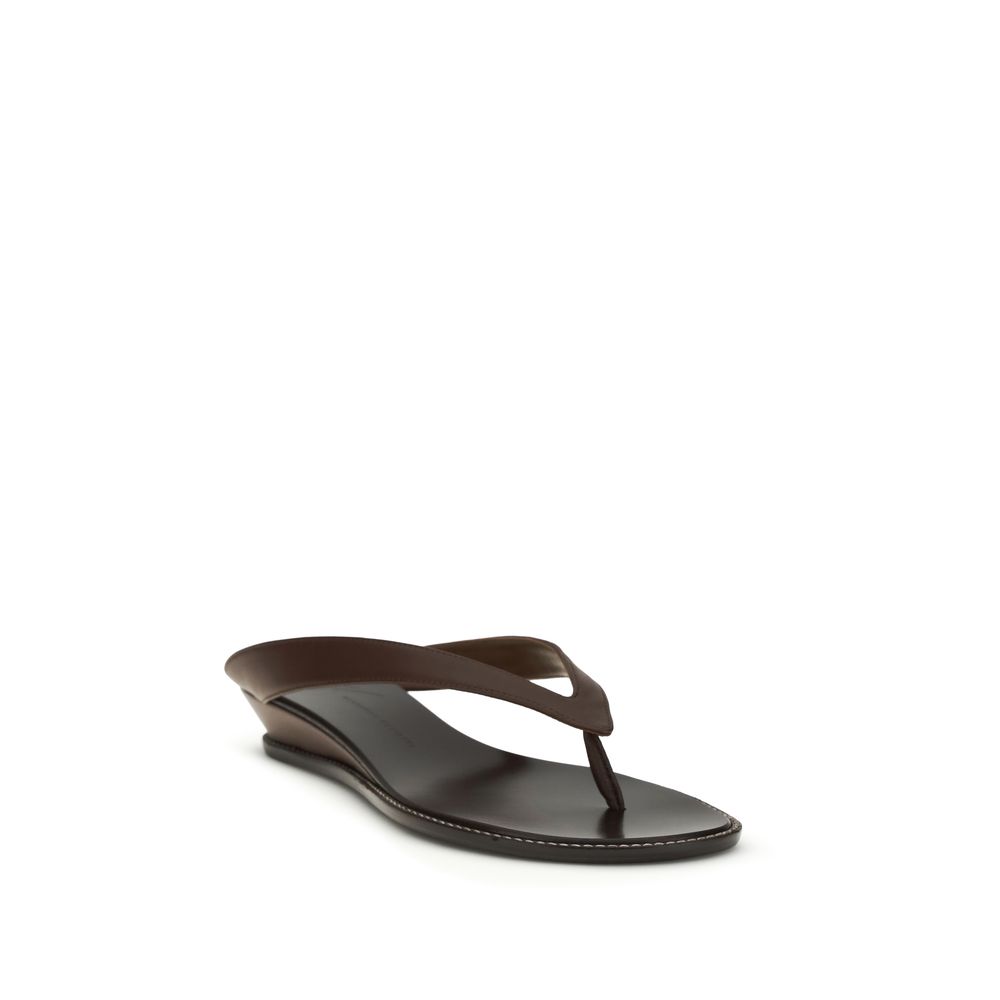 Giuseppe Zanotti Brown Calf Leather Bos Taurus Platform Sandals - immagine 2