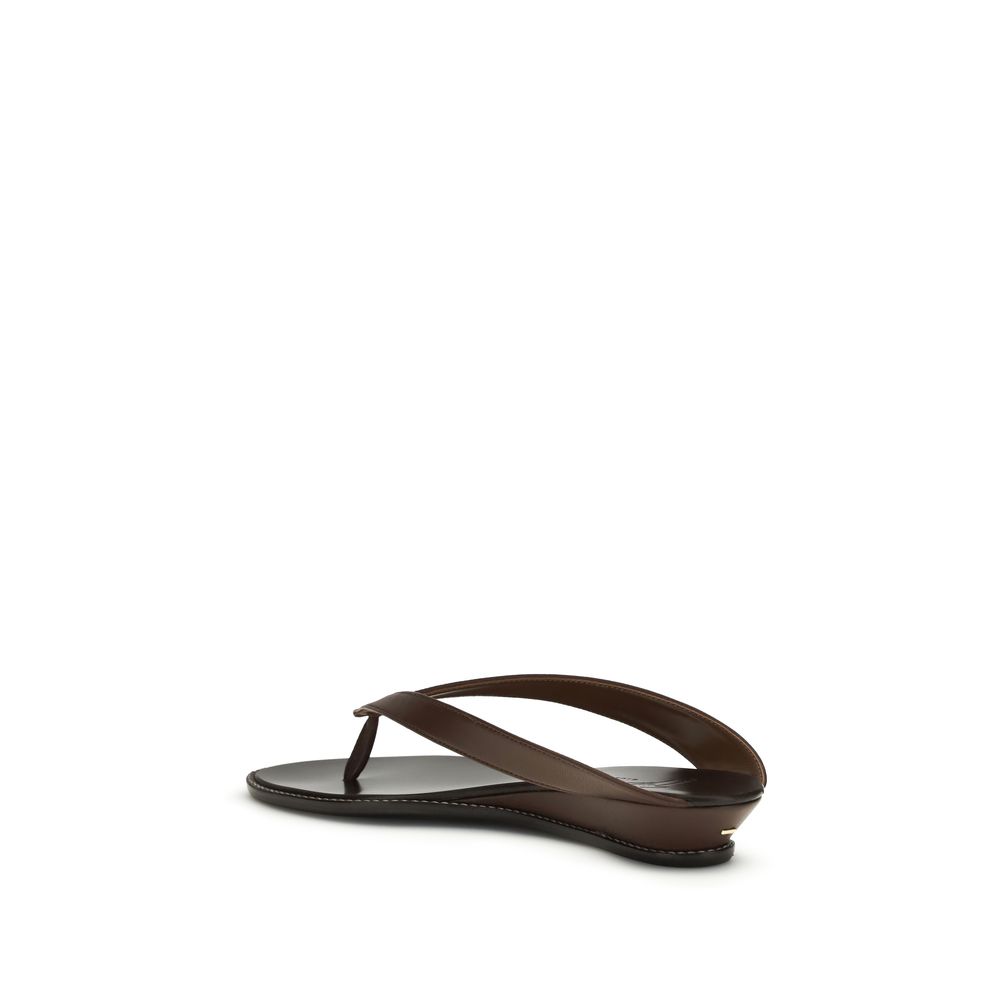 Giuseppe Zanotti Brown Calf Leather Bos Taurus Platform Sandals - immagine 3