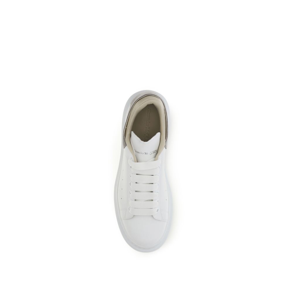 Alexander McQueen White Calf Leather Bos Taurus Chunky Sneakers - immagine 4