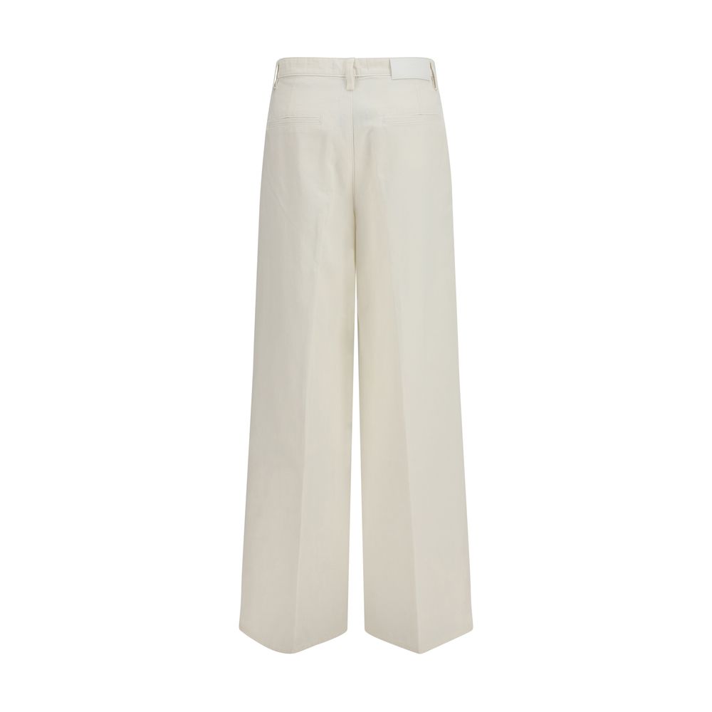 7FOR White Cotton Casual Pants - immagine 2