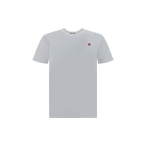 Comme Des Garçons Play White Cotton T-Shirt