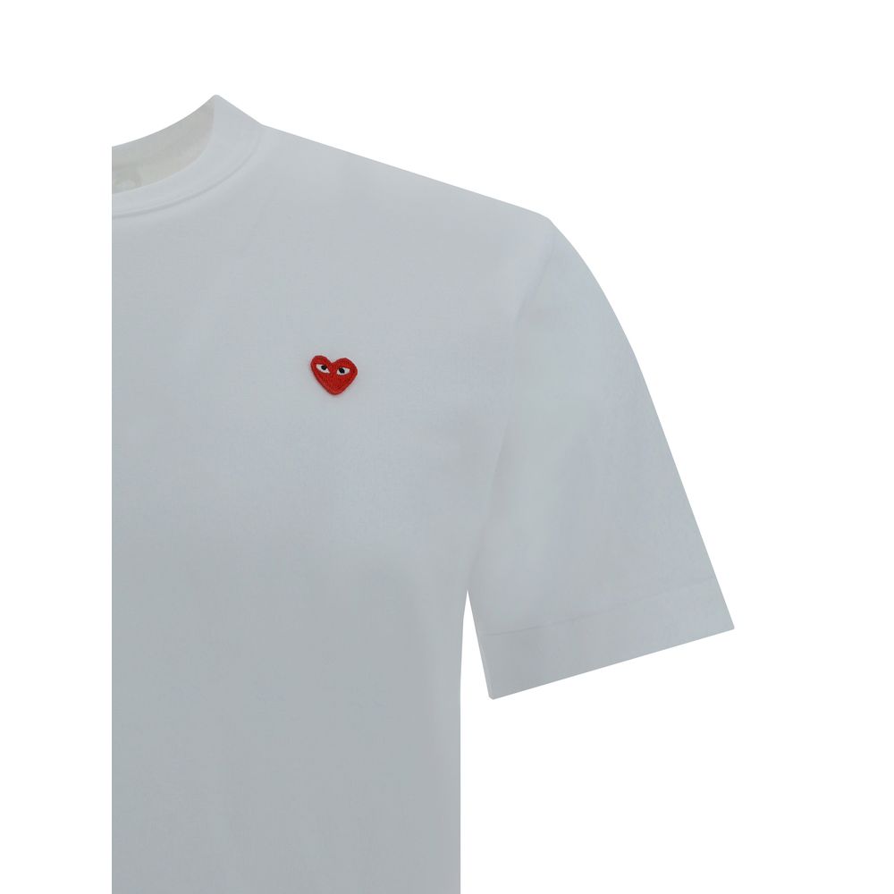 Comme Des Garçons Play White Cotton T-Shirt - immagine 3