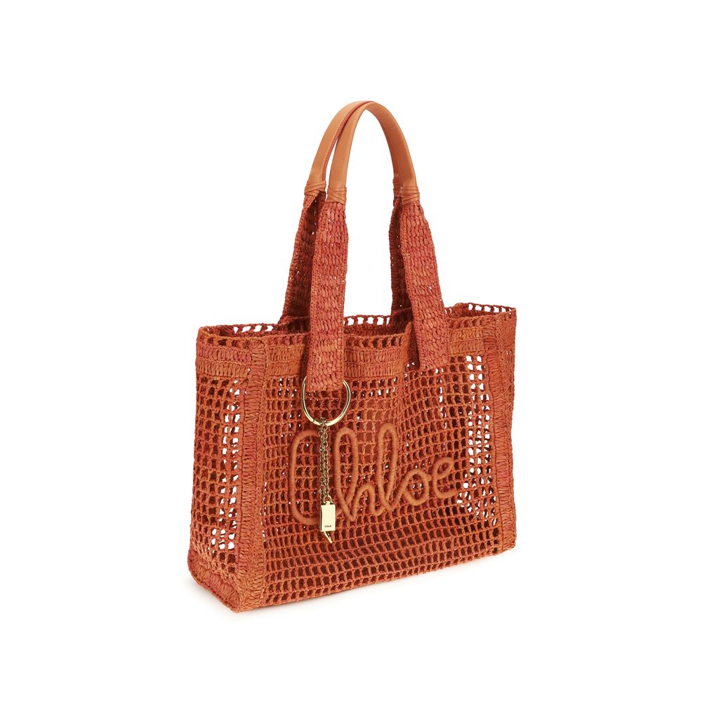 Chloé Multicolor Raffia Shoulder Bag - immagine 2