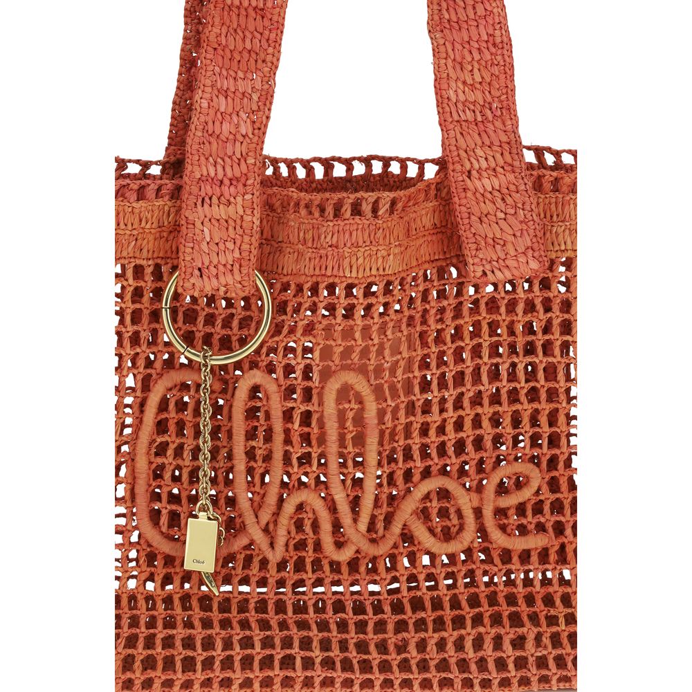 Chloé Multicolor Raffia Shoulder Bag - immagine 4