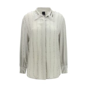 PINKO Gray Viscose Pattern Shirt