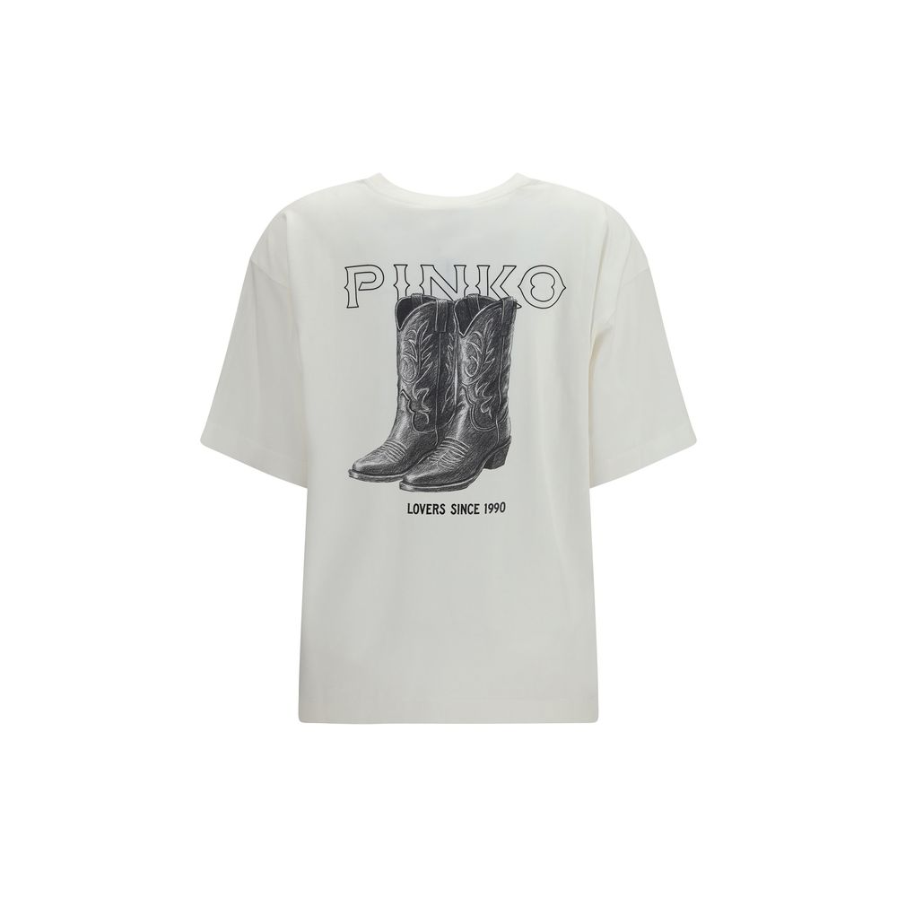 PINKO White Cotton T-Shirt - immagine 2