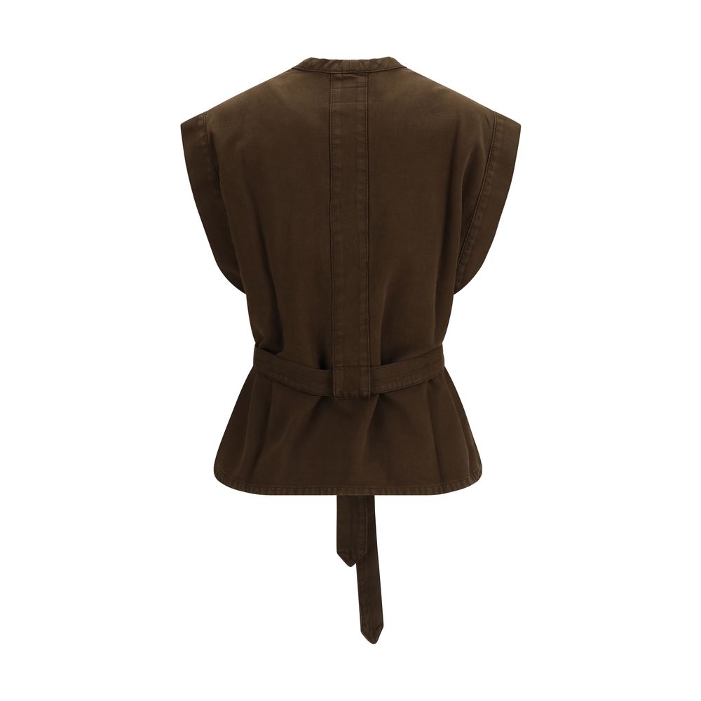 Lemaire Brown Cotton Blouse - immagine 2