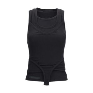 ALAINPAUL Black Lyocell Tank Tops