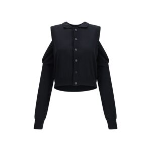 ALAINPAUL Black Cotton Cardigan