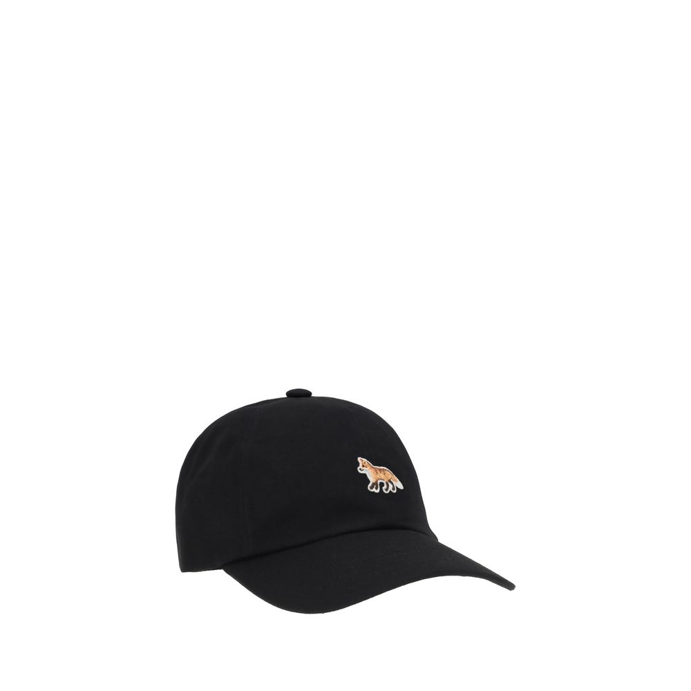 Maison Kitsuné Black Cotton Cap (Baseball Hat) - immagine 2
